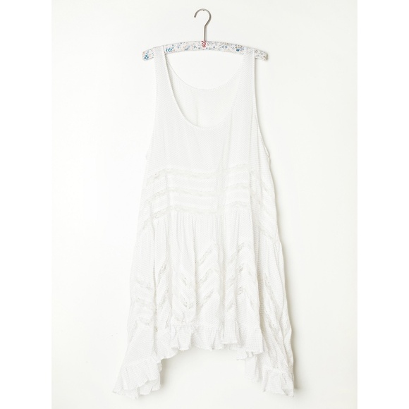 Free People Voile and Lace Trapeze Slip in White (Size M) - Picture 2 of 9